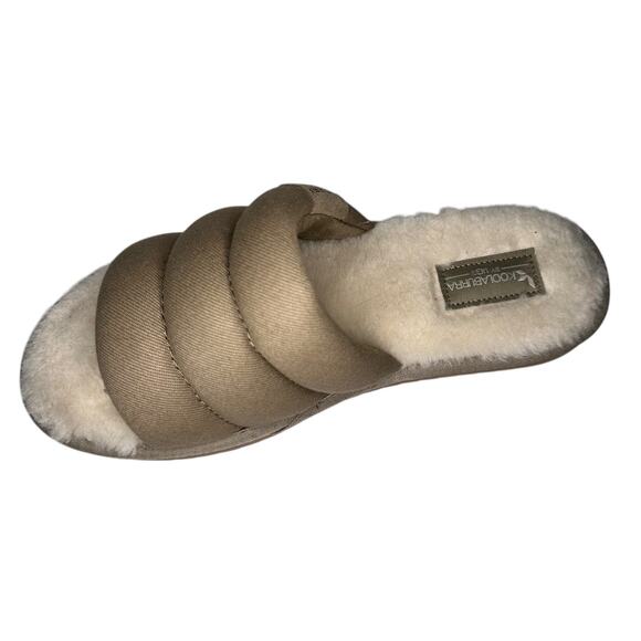 KOOLABURRA by UGG Rommie Mens Slippers Dune Size 9 Slides Fuzzy Comfy Shoes New - Picture 9 of 14